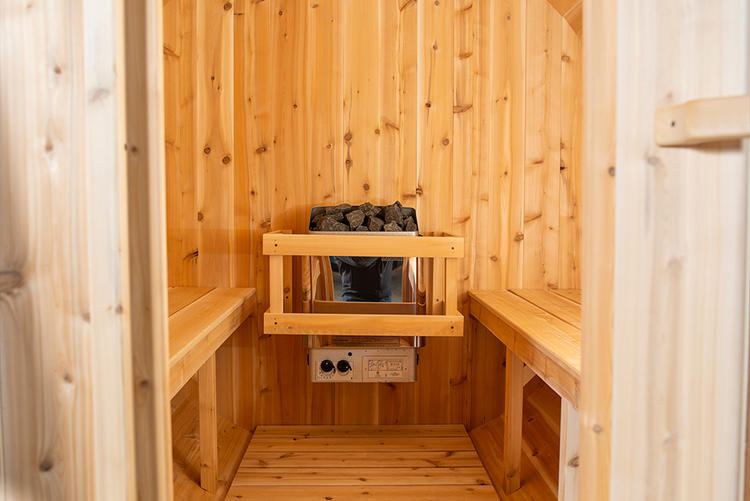 Canadian timber collection barrel sauna leisurecraft europe electric heater