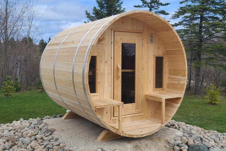 Canadian Timber Collection sauna leisurecraft europe wooden benches barrelsauna