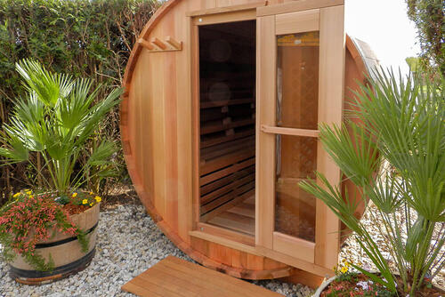 Package Deal Barrel Sauna Ø213cm x L213cm