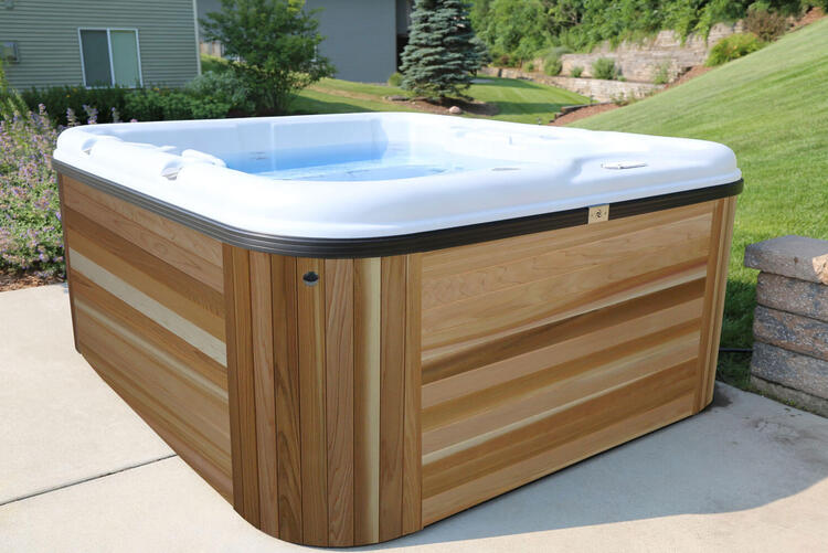 Nordic Hot tubs leisurecraft europe encore luxury red cedar electric spa