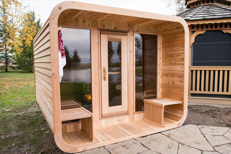 Dundalk leisurecraft europe knotty red cedar Luna sauna made in canada