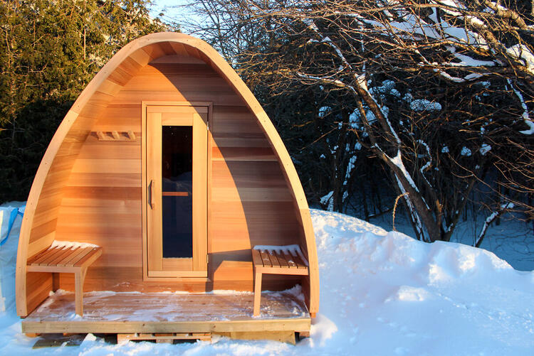 Dundalk Leisurecraft europe POD sauna clear western red cedar