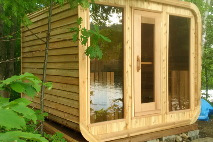 Dundalk Leisurecrfat Knotty Cedar Sauna without porch