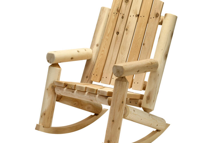 Adirondack Log rocker Leisurecraft Europe Canadian Timber Collection