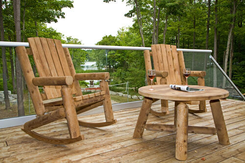 Solid white cedar rocker Leisurecraft Europe Canadian Timber Collection