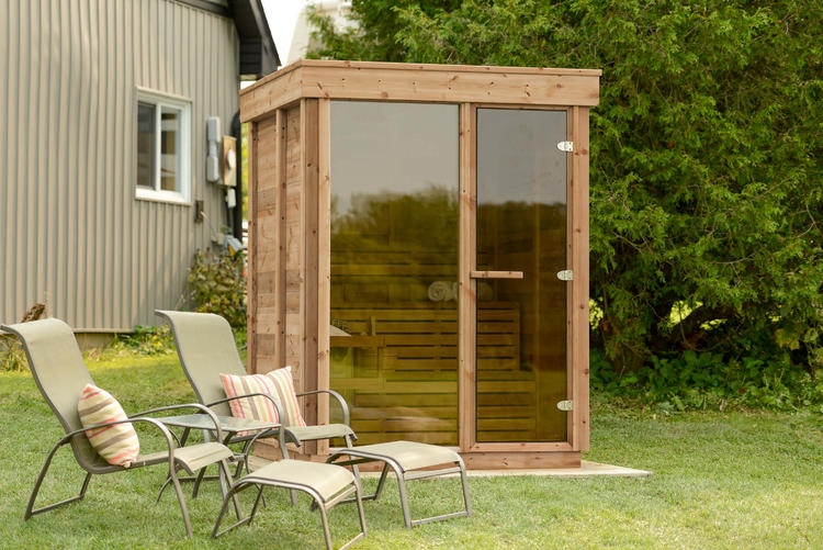 Pure Cube Collection Luxury Outdoor Sauna CU552