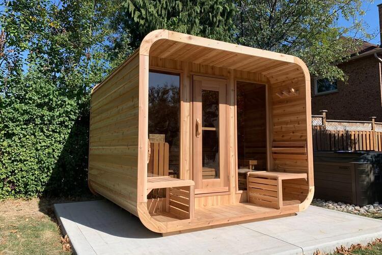 Dundalk Leisurecraft Europe luna sauna with front porch