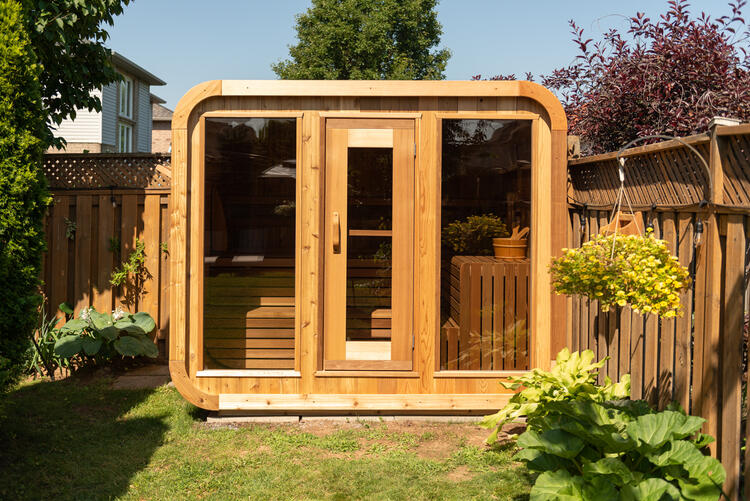 Luna sauna red cedar knotty leisurecraft europe