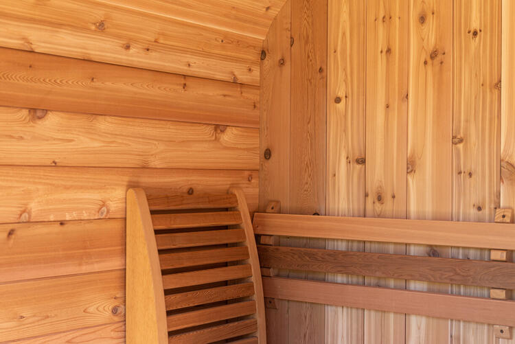 luna sauna red cedar knotty interior leisurecraft europe