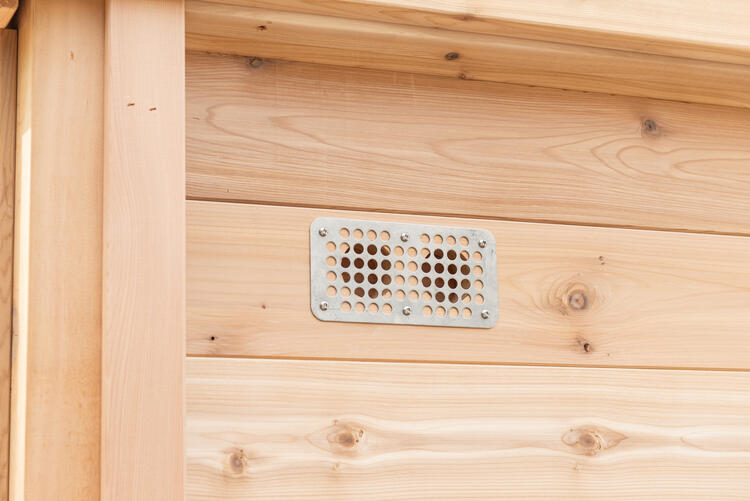 red cedar knotty sauna ventilation grid leisurecraft europe