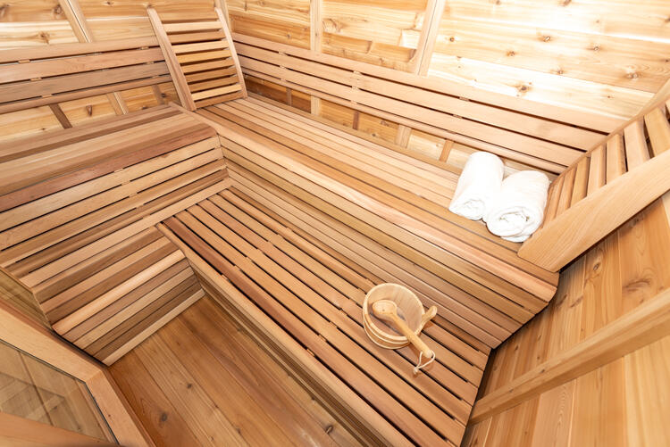 leisurecraft europe sauna interior pure cube collection