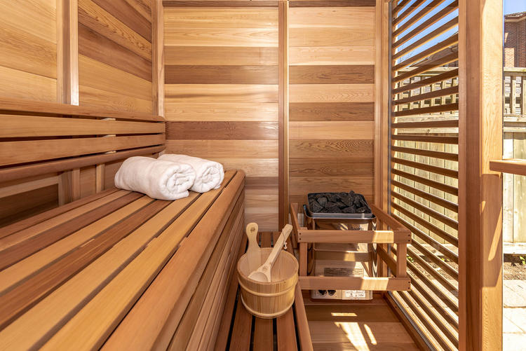 Leisurecraft Europe Dundalk pure cube outdoor sauna electric heater