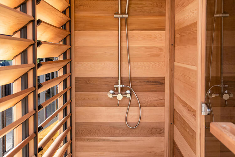 Leisurecraft Europe Dundalk pure cube outdoor sauna shower