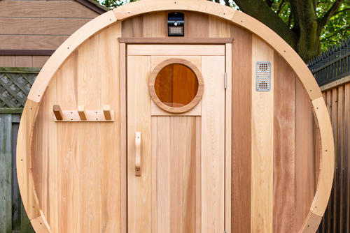 Sauna Door with Round Window 