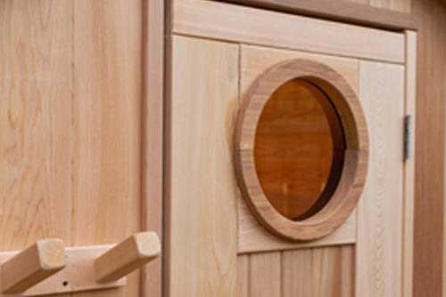 Sauna Door with Round Window Pod Sauna