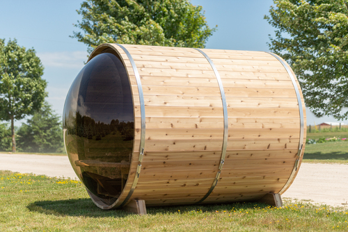 Panoramique Sauna Cèdre Rouge Noueux